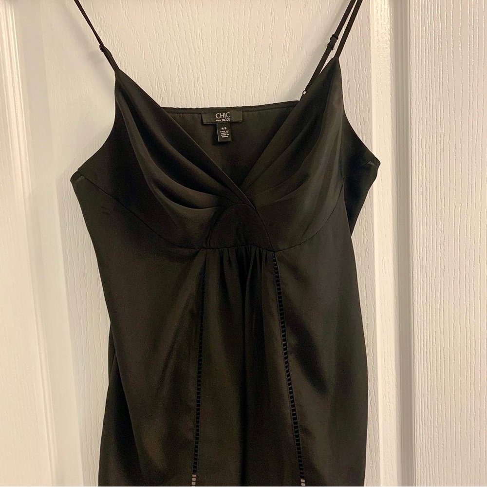 Black Jacob Tank Top. Low Neck. Size small. Gently worn.